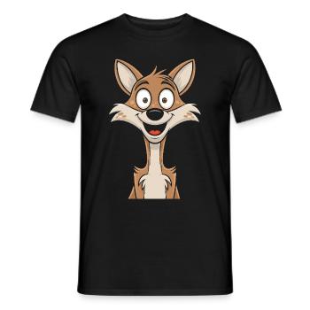 Fox Head Costume Foxes Fox - Men's T-Shirt - black - Front - AI Model Male 178 light (178cm)