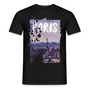 Paris - Männer T-Shirt - Schwarz - Vorne - AI Model Male 178 light (178cm)