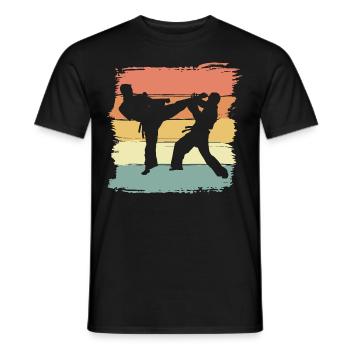 Judo Kampfsport vintage retro - Männer T-Shirt - Schwarz - Vorne - AI Model Male 178 light (178cm)