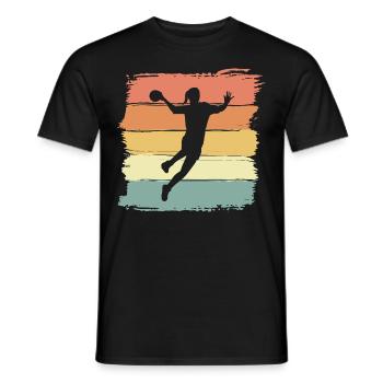 Handball féminin rétro vintage Handball Player - T-shirt homme - noir - Devant - AI Model Male 178 light (178cm)