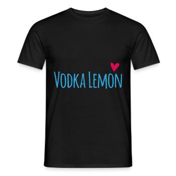 Vodka lemon Geschenk Party Alkohol Russland - Männer T-Shirt - Schwarz - Vorne - AI Model Male 178 light (178cm)