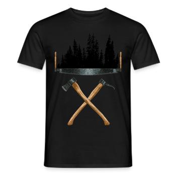Outils des vieux forestiers - T-shirt homme - noir - Devant - AI Model Male 178 light (178cm)