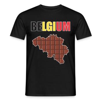 belgien - Männer T-Shirt - Schwarz - Vorne - AI Model Male 178 light (178cm)