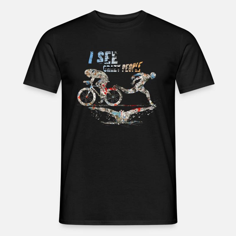 Triathlon - Männer T-Shirt - Schwarz