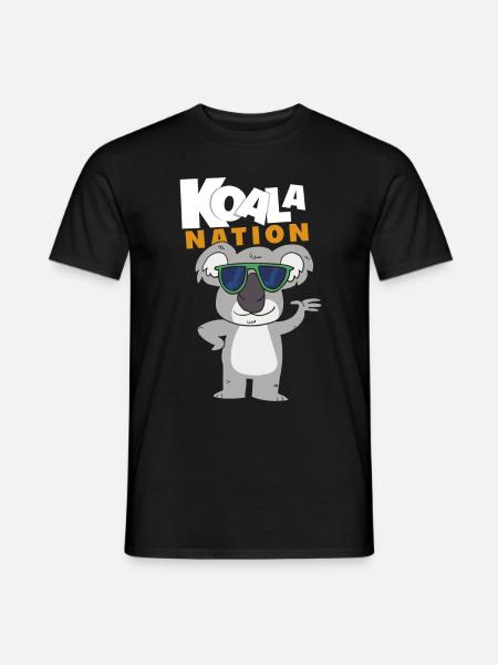 Koala - Männer T-Shirt - Schwarz
