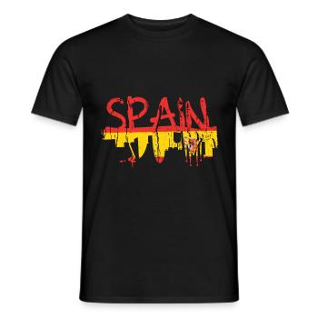 Spain - Men's T-Shirt - black - Front - AI Model Male 178 light (178cm)