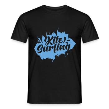 Kite surfing - Men's T-Shirt - black - Front - AI Model Male 178 light (178cm)