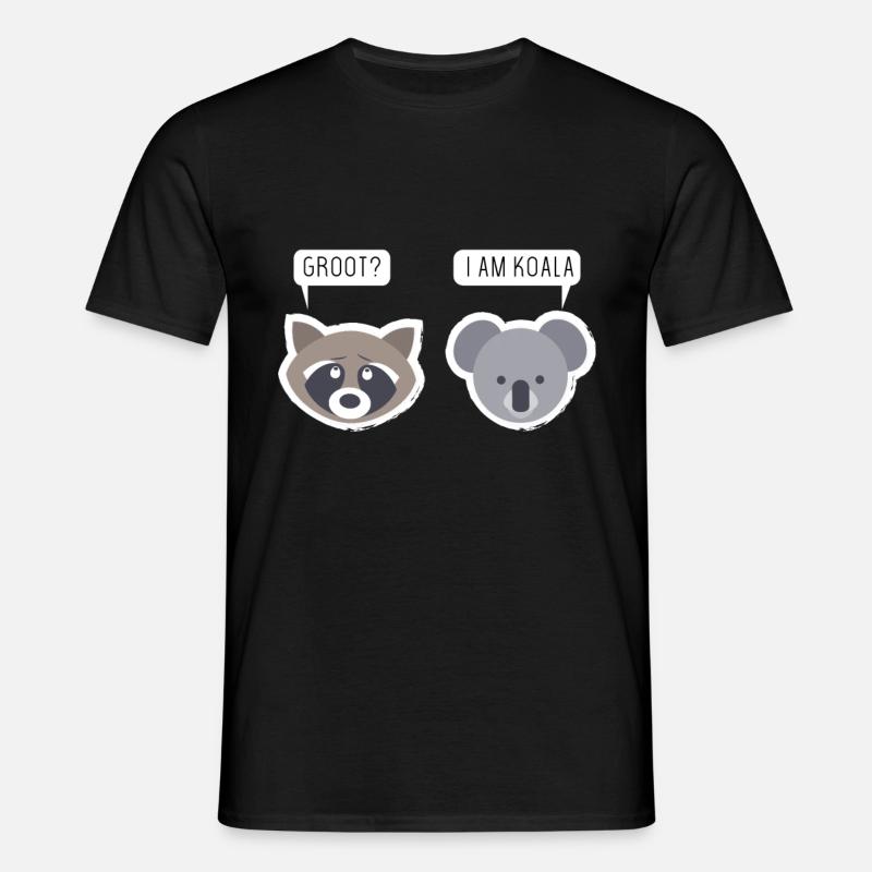 Koala - Männer T-Shirt - Schwarz