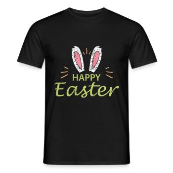 Pâques, le lapin de Pâques - T-shirt homme - noir - Devant - AI Model Male 178 light (178cm)