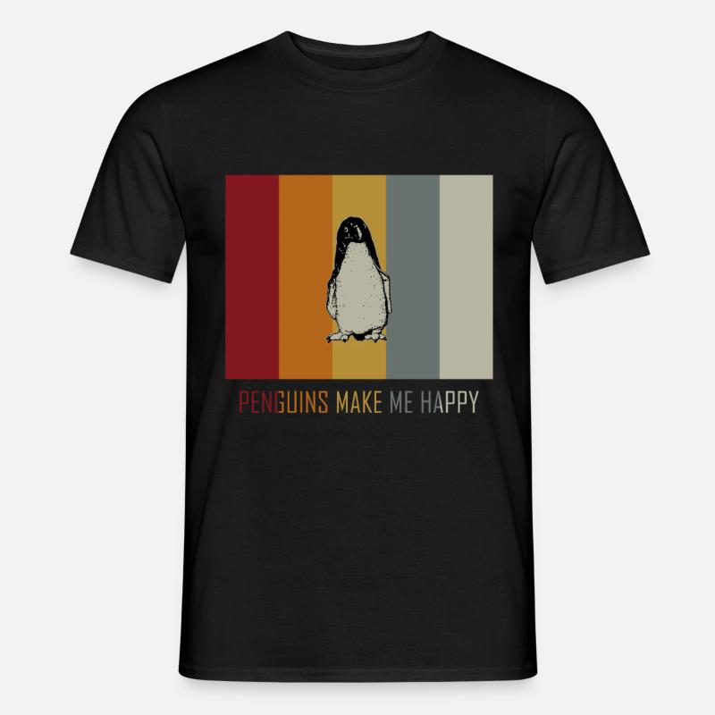 Pinguin - Männer T-Shirt - Schwarz