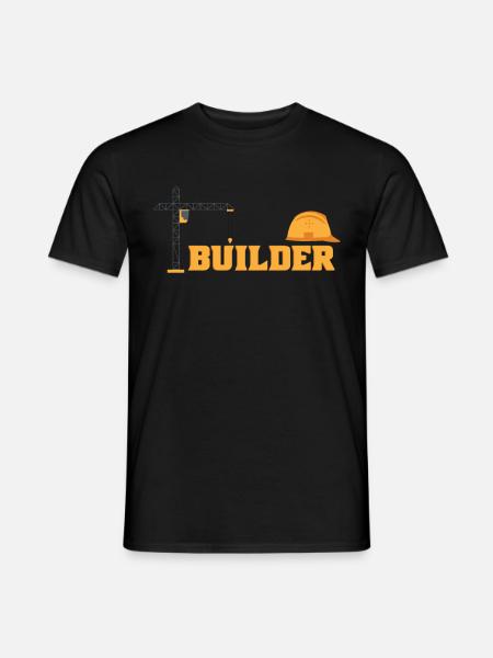 Bauarbeiter - Männer T-Shirt - Schwarz