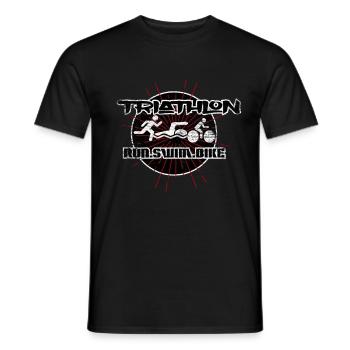 Triathlon - Mænd T-shirt - sort - Foran - AI Model Male 178 light (178cm)