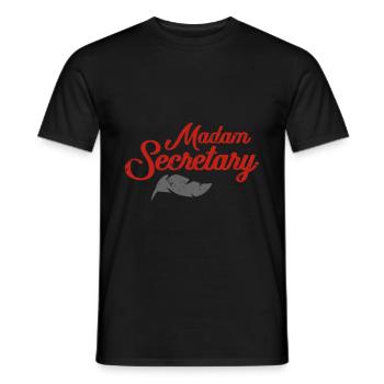 Secrétaire - T-shirt homme - noir - Devant - AI Model Male 178 light (178cm)