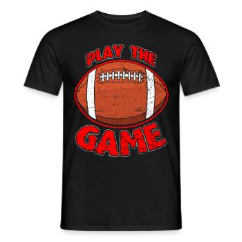 Football américain - T-shirt homme - noir - Devant - AI Model Male 178 light (178cm)