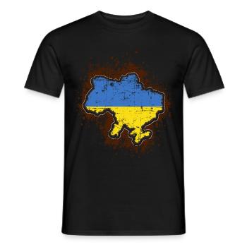 Ukraine - Männer T-Shirt - Schwarz - Vorne - AI Model Male 178 light (178cm)