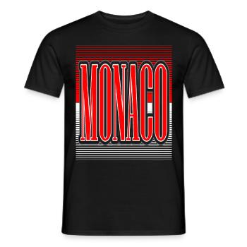 monaco - Männer T-Shirt - Schwarz - Vorne - AI Model Male 178 light (178cm)