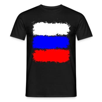 Russia - Men's T-Shirt - black - Front - AI Model Male 178 light (178cm)