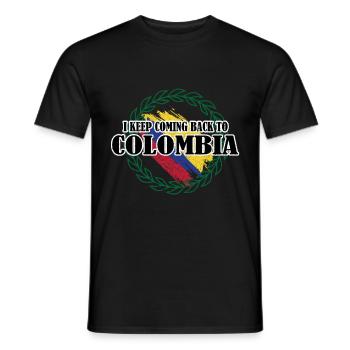 Kolumbien - Männer T-Shirt - Schwarz - Vorne - AI Model Male 178 light (178cm)