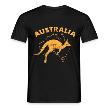 Australien - Männer T-Shirt - Schwarz - Vorne - AI Model Male 178 light (178cm)