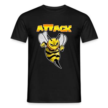 Abeille et miel - T-shirt homme - noir - Devant - AI Model Male 178 light (178cm)