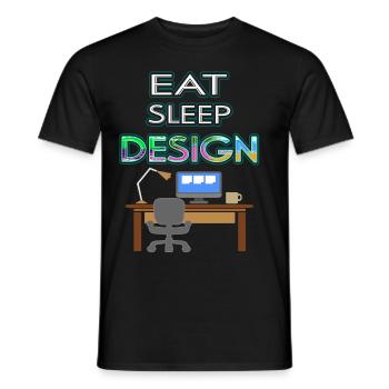 Designer - Artist - Design - Men's T-Shirt - black - Front - AI Model Male 178 light (178cm)