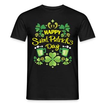 St. Patrick's Day - Men's T-Shirt - black - Front - AI Model Male 178 light (178cm)