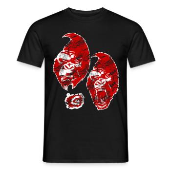 Affe Gorilla - Männer T-Shirt - Schwarz - Vorne - AI Model Male 178 light (178cm)