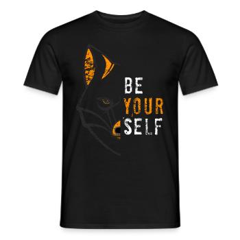 Fuchs - Männer T-Shirt - Schwarz - Vorne - AI Model Male 178 light (178cm)