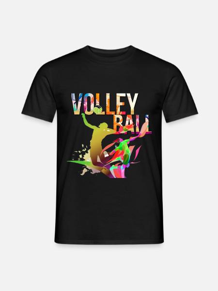 Volleyball Beachvolleyball Team Sport Geschenk - Männer T-Shirt - Schwarz