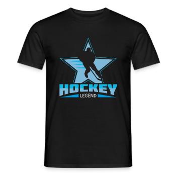 Ice hockey Eishockey - Männer T-Shirt - Schwarz - Vorne - AI Model Male 178 light (178cm)