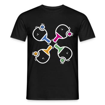 Tennis de table - Ping Pong - Ping Pong - T-shirt homme - noir - Devant - AI Model Male 178 light (178cm)