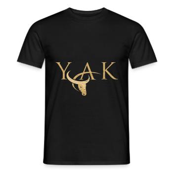 Yak Himalaya Asie Laine Cachemire Animal Cadeau - T-shirt homme - noir - Devant - AI Model Male 178 light (178cm)