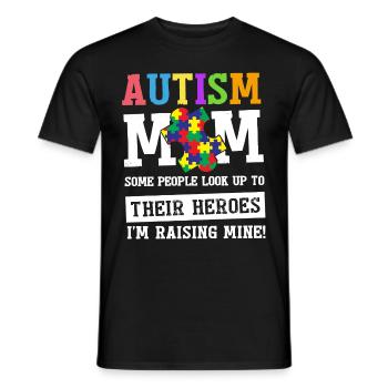 Autism Mom Shirt - Men's T-Shirt - black - Front - AI Model Male 178 light (178cm)