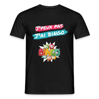 J'peux pas j'ai bingo - T-shirt homme - noir - Devant - AI Model Male 178 light (178cm)