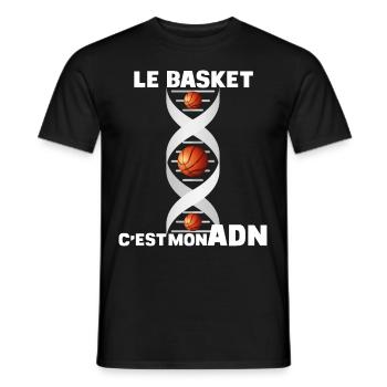 Le Basket Dans Mon ADN Cadeau homme femme enfant - T-shirt homme - noir - Devant - AI Model Male 178 light (178cm)