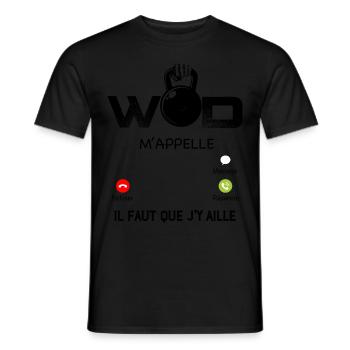 Le Wod M'Appelle Sport Entrainement Humour Homme - T-shirt homme - noir - Devant - AI Model Male 178 light (178cm)