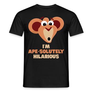 Affe lustig Spruch I'm Ape-solutely Hilarious - Männer T-Shirt - Schwarz - Vorne - AI Model Male 178 light (178cm)