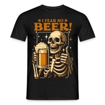 Beer Skeleton - I'm Not Afraid of Any Beer - Men's T-Shirt - black - Front - AI Model Male 178 light (178cm)