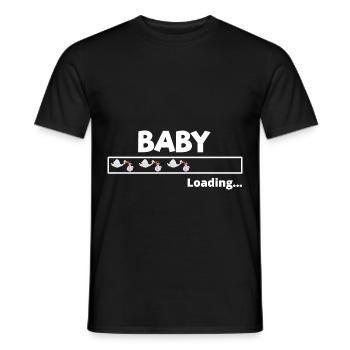 Baby Loading | Schwangerschaft Geschenk - Männer T-Shirt - Schwarz - Vorne - AI Model Male 178 light (178cm)