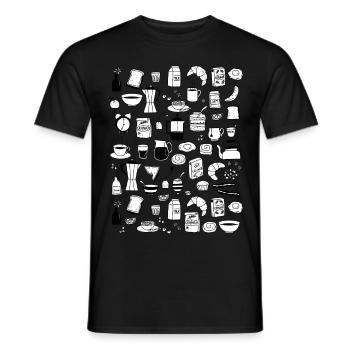 Breakfast - Men's T-Shirt - black - Front - AI Model Male 178 light (178cm)