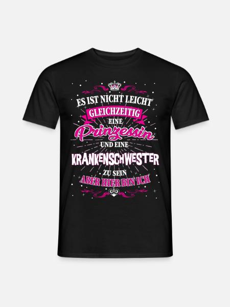 Krankenschwester und Prinzessin T-Shirt - Männer T-Shirt - Schwarz