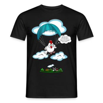 Oben geblieben ist....Nr. 2 für dunkle Textilien - Männer T-Shirt - Schwarz - Vorne - AI Model Male 178 light (178cm)
