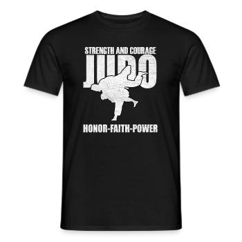 judo - Men's T-Shirt - black - Front - AI Model Male 178 light (178cm)