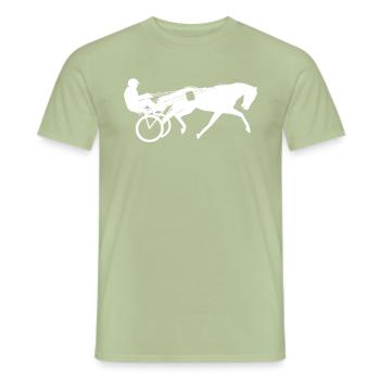 Brûlures de trot - T-shirt homme - vert sauge - Devant - AI Model Male 178 light (178cm)