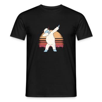 Yeti dabbing - Männer T-Shirt - Schwarz - Vorne - AI Model Male 178 light (178cm)