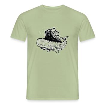 Animaux marins créatures marines - T-shirt homme - vert sauge - Devant - AI Model Male 178 light (178cm)
