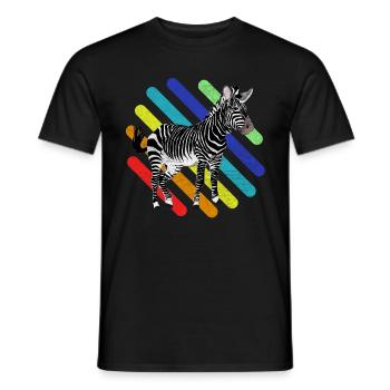 Zebra - T-shirt homme - noir - Devant - AI Model Male 178 light (178cm)