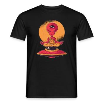 Yoga Méditation Alien - T-shirt homme - noir - Devant - AI Model Male 178 light (178cm)