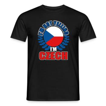 République tchèque - T-shirt homme - noir - Devant - AI Model Male 178 light (178cm)