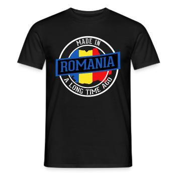 Roumanie - T-shirt homme - noir - Devant - AI Model Male 178 light (178cm)